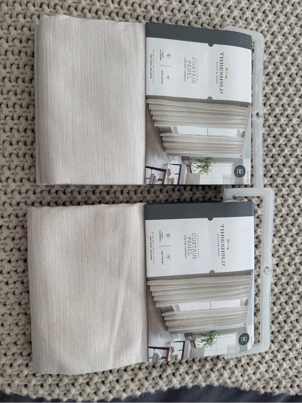Threshold Neutral Beige Thermal Curtain Panels (2-Pack)